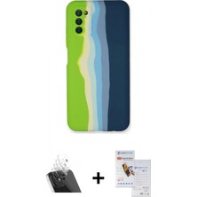 Pileli Store Pilelistore™ Galaxy A03S Kılıf Yadigar Çizgi - Siyah Seramik Nano Ekran Koruyucu + Kamera Lens Koruma Cam - Sf