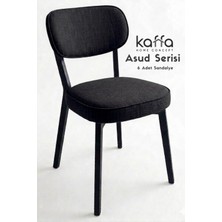 Kaffahome Asud , Modern Mutfak Sandalyesi, Yemek Odası Sandalyesi, Bahçe, Kafe - 6 Adet Siyah Sandalye