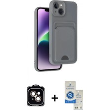 Pileli Store Pilelistore™ iPhone 14 Kılıf Vadi Çizgi Prime - Şeffaf Royal Nano Ekran Koruyucu + Pvd Metal Kamera Lens - Tu