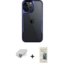 Pileli Store Pilelistore™ iPhone 14 Pro Max Kılıf Akış Çizgi Koleksiyonu - Siyah 6d Mat Seramik Hayalet Nano Ekran Koruyucu + Band Metal Kamera Lens - Gd