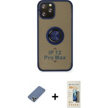Pileli Store Pilelistore™ iPhone 12 Pro Kılıf Yörünge Çizgi - Siyah 6d Mat Seramik Hayalet Nano Ekran Koruyucu + Metal Kamera Lens Koruma Cam - Akyl