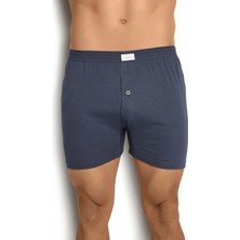 FANİLAM Erkek Jiber Havlu Kemer Düğmeli Penye Boxer 4'lü Pamuklu Rahat Kesim