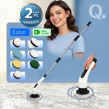 Quantis 7 Başlıklı Şarjlı ve Elektrikli Temizlik Fırçası - Banyo-Mutfak-Araç Temizlik - 2 Yıl Garanti SIB34004402, One Size