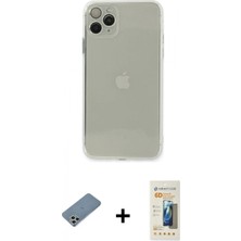 Pileli Store Pilelistore™ iPhone 11 Pro Max Kılıf Ahenk Doku - Siyah 6d Mat Seramik Hayalet Nano Ekran Koruyucu + Shine Kamera Lens Koruma Cam - Gs
