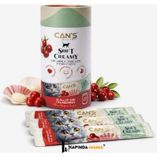 Can's Soft Creamy Deniz Tarağı ve Kızılcık Aromalı Kedi Ödül Kreması 15 gr x 30’lu