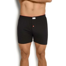 FANİLAM Erkek Jiber Havlu Kemer Düğmeli Penye Boxer 4'lü Pamuklu Rahat Kesim