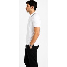 Lacoste Beyaz Polo Yaka Regular Fit Erkek TShirt Kısa Kol %100 Pamuk Günlük Stil