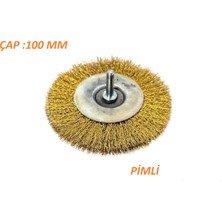 Meşem Pimli Dairesel Çelik Fırça 100 mm 1 Adet Kod :4040