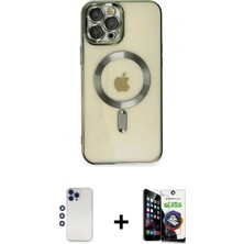 Pileli Store Pilelistore™ iPhone 12 Pro Max Kılıf Nova Işık Özel Seri - Şeffaf Temperli Cam Ekran Koruyucu + Shine Kamera Lens - Lt