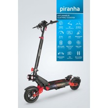 Piranha 5025 K 1000W Elektrikli Scooter | 48V 15.6AH | 50-60 Km Menzil | Katlanabilir | Çift Süspansiyon | Off-Road Lastik