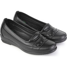 Ern Shoes Kadın Topuk Jelli Içi Hakiki Deri Anne Ayakkabısı