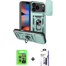Pileli Store Pilelistore™ iPhone 17 Pro Kılıf Ahenk Klasik - Siyah Bilvis 3x Ar Hayalet Cam Ekran Koruyucu + Raze Metal Kamera Lens - Gı