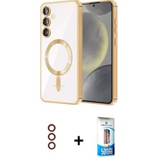 Pileli Store Pilelistore™ Galaxy S23 Plus Kılıf Nova Işık Özel Seri - Siyah 5d Eko Cam Ekran Koruyucu + Metal Kamera Lens - Kı