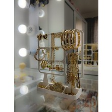 Açelyaca Takı Organizer Standı Mücevher Aksesuar Çantası Yüzük Küpe Saat Düzenleyici Organizer