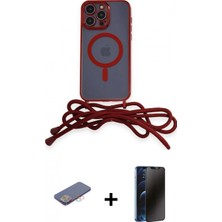 Pileli Store Pilelistore™ iPhone 13 Pro Max Kılıf Eksen Özel Seri - Siyah 3D Antistatik Hayalet Cam Ekran Koruyucu + Renkli Kamera Lens Koruma Cam - Pe