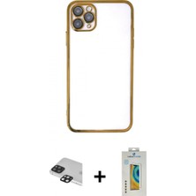 Pileli Store Pilelistore™ iPhone 11 Pro Max Kılıf Vadi Minimal - Siyah Polymer Nano Ekran Koruyucu + Pers Alüminyum Kamera Lens - Sh