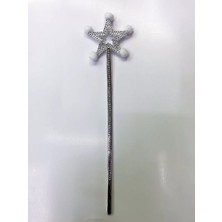 Renas Store Yıldız Peri Asası Sihirli Değnek Beyaz Ponponlu