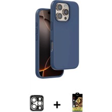 Pileli Store Pilelistore™ iPhone 16 Pro Max Kılıf Kıvılcım Çizgi Serisi - Siyah Buffer Cam Ekran Koruyucu + Pvd Metal Kamera Lens - Gs