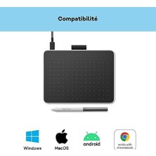 Wacom One S Kalem Tableti, Pilsiz Emr Kalemi, Bluetooth Bağlantısı, Windows, Mac, Chromebook ve Android Için – Yaratıcı Yeni Başlayanlar, Dijital Çizim ve Günlük Ofis Işleri Için Ideal.