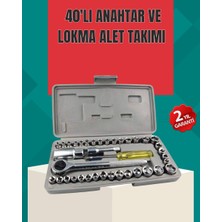 Pileli Store Çok Amaçlı 40 Parça Lokma Anahtar Takımı Korozyona Dayanıklı Çelik