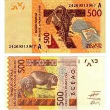 3Alp Koleksiyon Fildişi Sahili (Batı Afrika Devletleri) 500 Franc 2024 P#119AM, Kağıt Para Çil (Unc) Koleksiyon Para