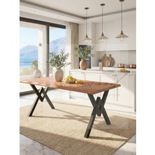 Deryawood Masif Ahşap Laurus Sulamalı Mutfak Masası 70*100 cm