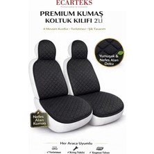 ECARTEKS Premium Quality Car Accessories Oto Ön Koltuk Ikili Minder Terletmez Kolay Montaj Universal Koruyucu Kılıf Seti Kumaş