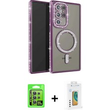 Pileli Store Pilelistore™ Galaxy S23 Ultra Kılıf Zirve Doku Prime - Şeffaf Polymer Nano Ekran Koruyucu + Raze Metal Kamera Lens - Yl