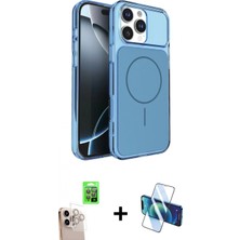 Pileli Store Pilelistore™ iPhone 16 Pro Max Kılıf Kutup Doku Serisi - Siyah 3D Antistatik Seramik Nano Ekran Koruyucu + Raze Metal Kamera Lens - Nlgy