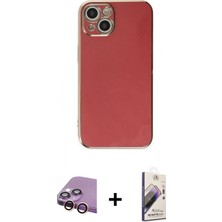 Pileli Store Pilelistore™ iPhone 15 Kılıf Yankı Serisi - Siyah Bilvis 3D Mat Cam Ekran Koruyucu + Raze Metal Kamera Lens - Pe