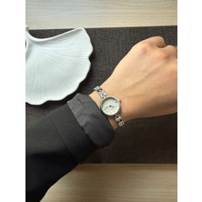 Rubsey Retro Minimal Metal Kordon Vintage Kadın Kol Saati Gümüş