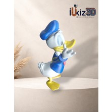 El Boyaması Nostaljik Ördek (Donald Duck) 3D Baskı Figür - 12 cm Dekoratif Obje