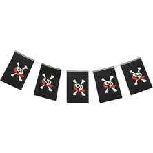 Renas Store Korsan Partisi Korsan Logo Baskılı Flama Süs Afiş Süsleme 8 Li