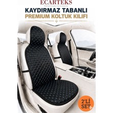 ECARTEKS Premium Quality Car Accessories Oto Ön Koltuk Ikili Minder Terletmez Kolay Montaj Universal Koruyucu Kılıf Seti Kumaş