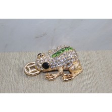 EkoAlışverişDünyam Swarovski Taşlı Minik Figür - Kurbağa