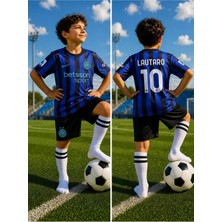 Sidas Inter Loutro Martinez Yeni Sezon 25/26 Sezon Iç Saha Çocuk Forma Takımı 4 Parça Çorap+Bileklik Hediye