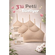 Dondeza Genç Kız Pedli 3'lü Ip Askı Düz Ilk Sütyen Büstiyer