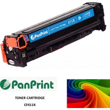 PanPrint Hp Color Laserjet Pro M452DN Mavi Yüksek Kapasiteli Muadil Toneri (CF411X) 5000 Sf.