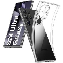 Deppo Trend Samsung Galaxy S24 Ultra Uyumlu Kılıf 3D Kamera Koruma Darbe Önleyici Şeffaf Renksiz Silikon Kapak