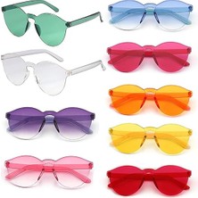EkoAlışverişDünyam Oval Şekilli Çerçevesiz Parti Gözlüğü 6 Renk 6 Adet (5510)