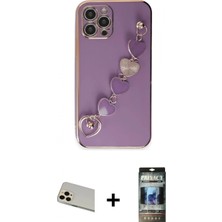 Pileli Store Pilelistore™ iPhone 12 Pro Kılıf Nova Işık Prime - Siyah 34D Hayalet Izgaralı Cam + Rainbow Kamera Lens Koruma Cam - Gd