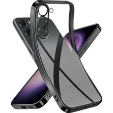Deppo Trend Samsung Galaxy S23 Uyumlu Kılıf Kenarları Renkli Kamera Korumalı Dayanıklı Şeffaf Silikon Kapak