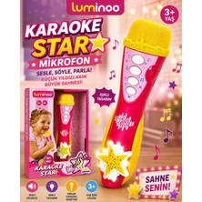 Luminoo Karaoke Mikrofon Sesli Işıklı Oyuncak 3+ Yaş Müzik Eğlence Seti