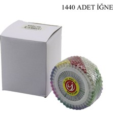 EkoAlışverişDünyam Yuvarlak Disk Standlı 1440 Adet Renkli Toplu Başörtü Iğnesi (5510)