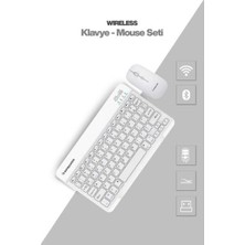 EkoAlışverişDünyam Beyaz Kablosuz Klavye ve Mouse Seti