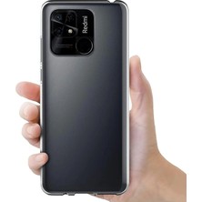 Deppo Trend Xiaomi Redmi 10C Uyumlu Kılıf 3D Kamera Korumalı Darbe Önleyici Şeffaf Esnek Transparan Silikon