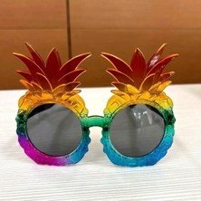 EkoAlışverişDünyam Tropikal Ananas Tasarımlı Renkli Hawaii Parti Gözlüğü (5510)