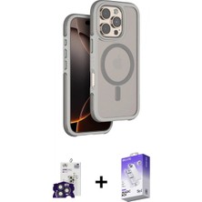 Pileli Store Pilelistore™ iPhone 16 Pro Max Kılıf Çekirdek Minimal Prime - Siyah Bilvis 5in1 3D Magic Cam Ekran Koruyucu + Bilvis Titan Kamera Lens - Tmgı