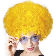 EkoAlışverişDünyam Sarı Renk Kıvırcık Afro Bonus Peruk (5510)