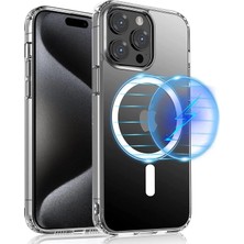 Deppo Trend iPhone 13 Pro Max Uyumlu Kılıf Kamera Çıkıntılı Şeffaf Magsafe Kılıf Kablosuz Şarj Destekli Kapak